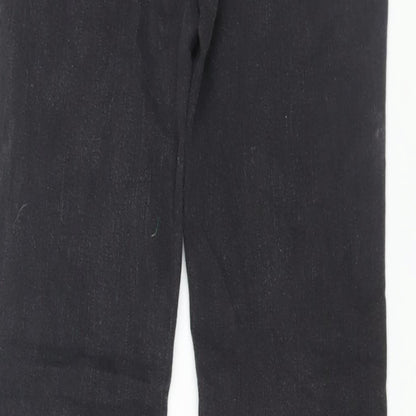 Levi's Womens Black Cotton Tapered Jeans Size 24 in L28 in Regular Zip