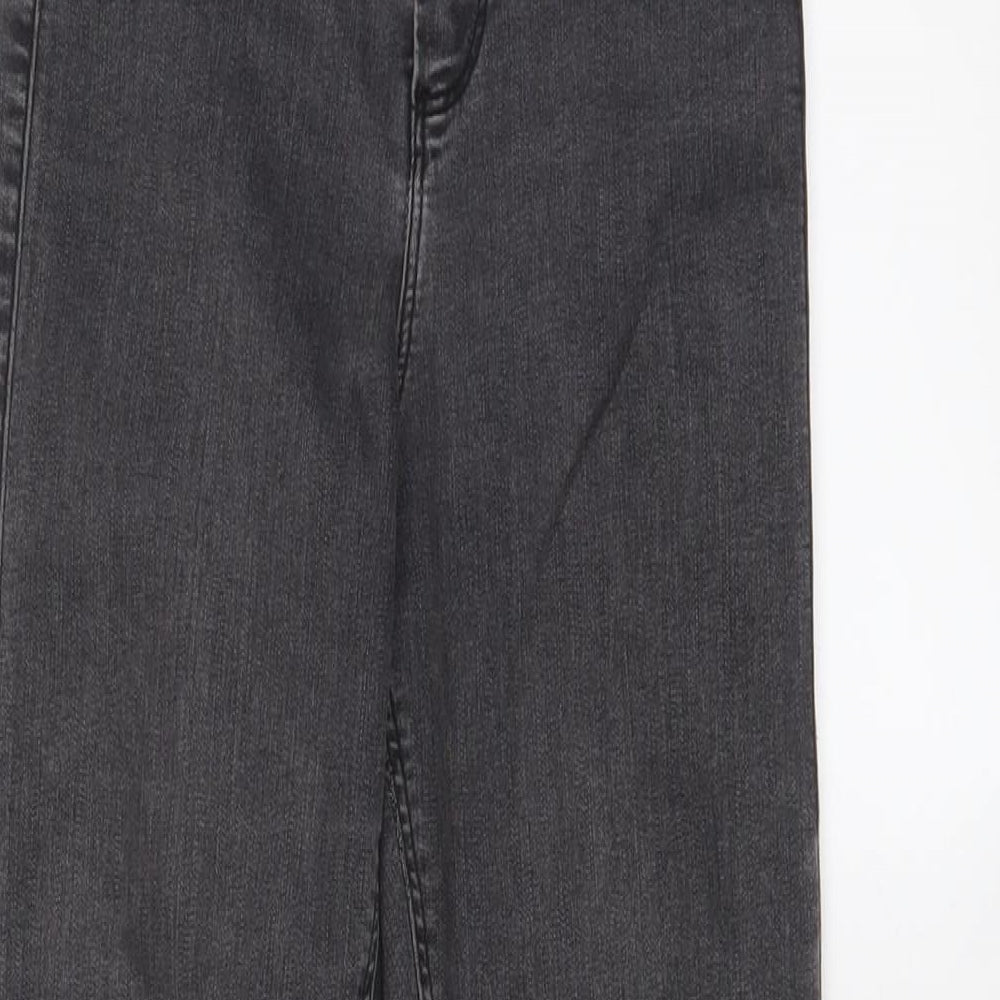 Topshop Womens Grey Cotton Skinny Jeans Size 26 in L26 in Regular Zip