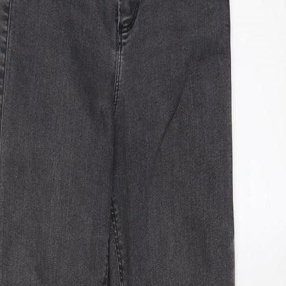 Topshop Womens Grey Cotton Skinny Jeans Size 26 in L26 in Regular Zip
