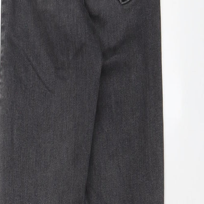 Topshop Womens Grey Cotton Skinny Jeans Size 26 in L26 in Regular Zip