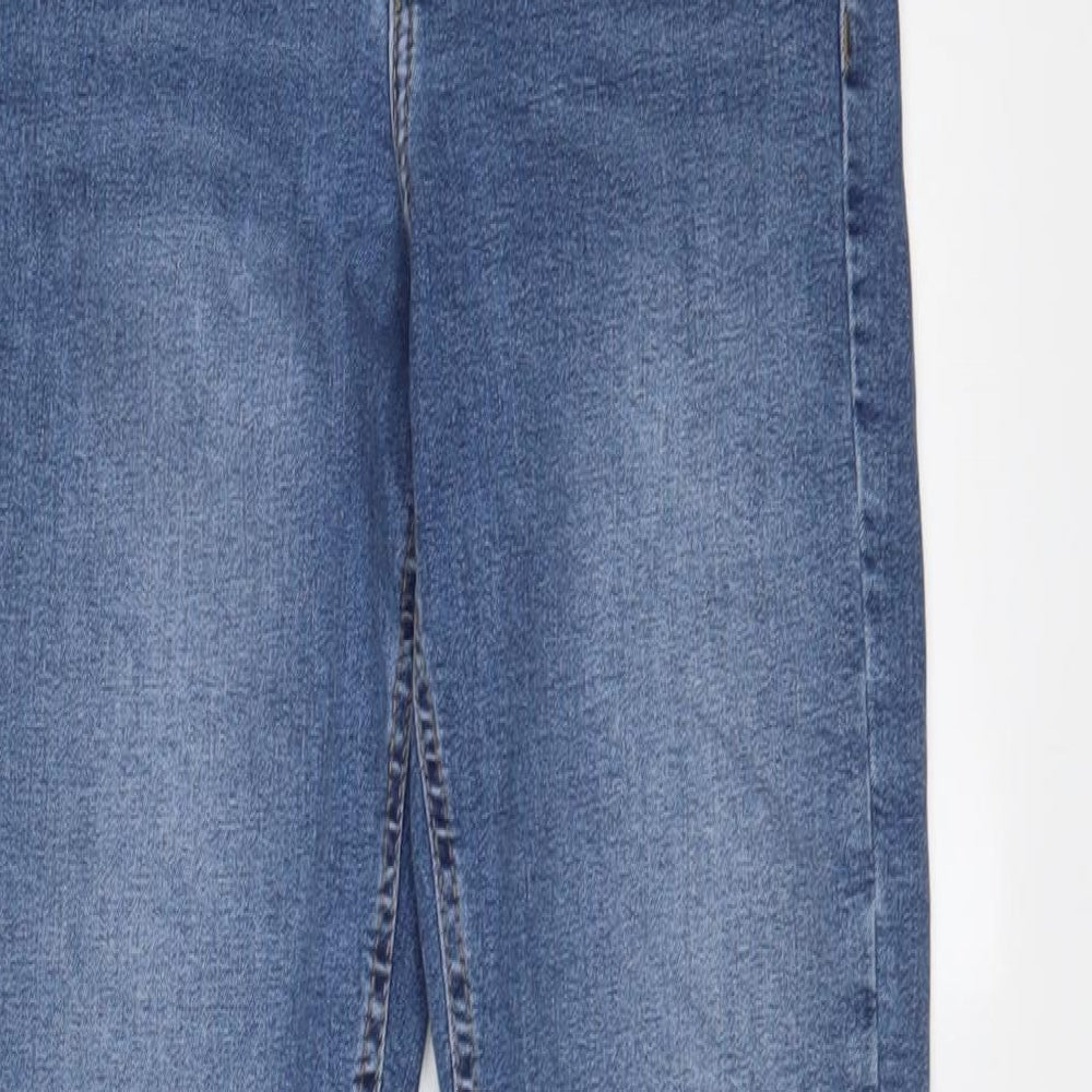 Topshop Womens Blue Cotton Skinny Jeans Size 26 in L27 in Regular Zip