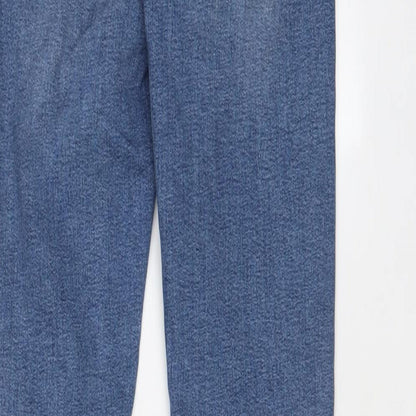 Topshop Womens Blue Cotton Skinny Jeans Size 26 in L27 in Regular Zip