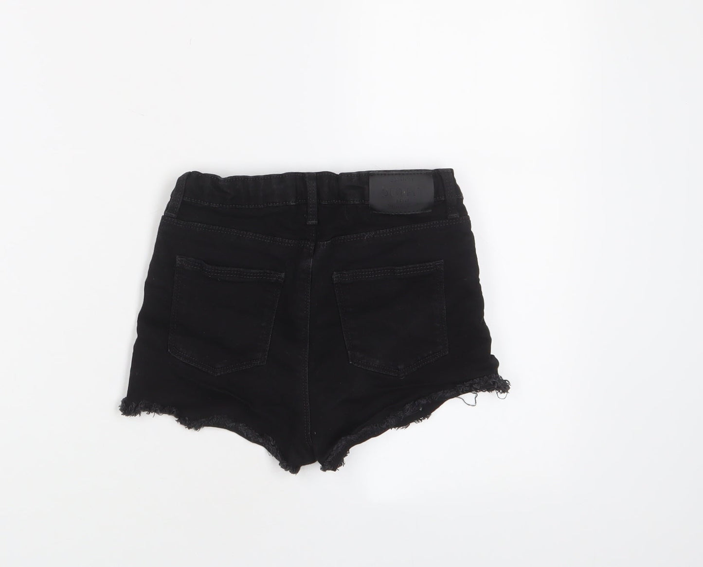 outfit Girls Black Cotton Bermuda Shorts Size 9 Years Regular Zip - Adjustable waist, Pockets
