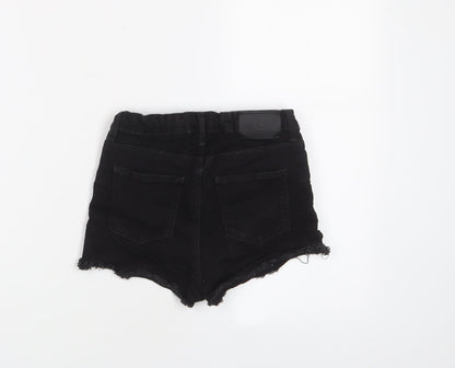 outfit Girls Black Cotton Bermuda Shorts Size 9 Years Regular Zip - Adjustable waist, Pockets
