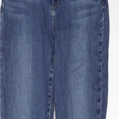 Paige Womens Blue Cotton Cropped Jeans Size 29 in L24 in Regular Zip