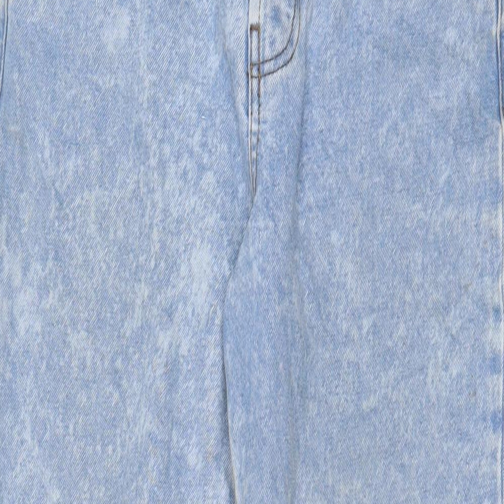 ASOS Womens Blue Cotton Straight Jeans Size 28 in L30 in Regular Button