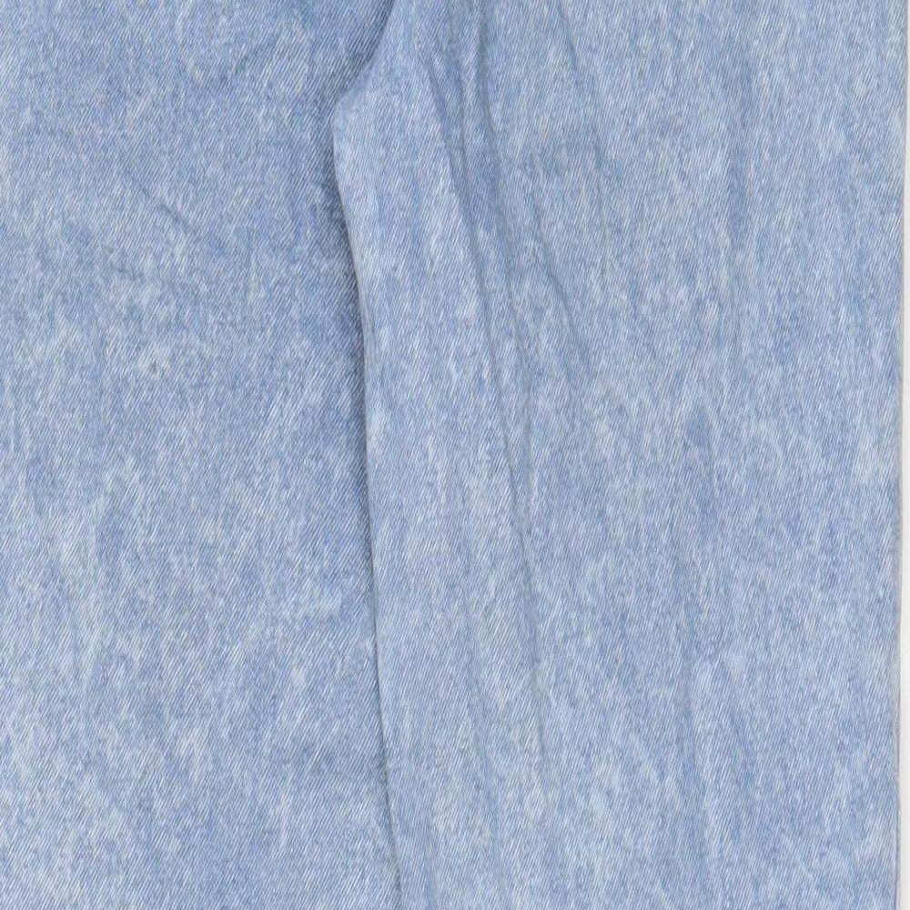 ASOS Womens Blue Cotton Straight Jeans Size 28 in L30 in Regular Button