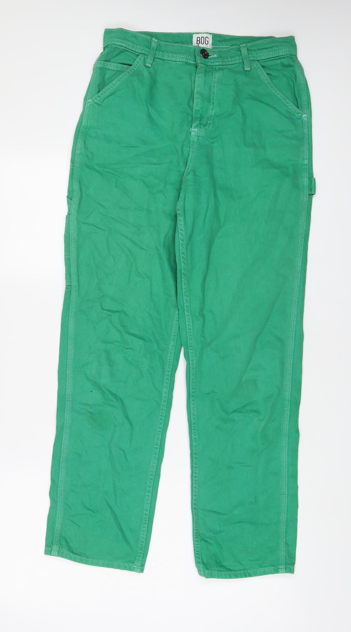BDG Womens Green Cotton Straight Jeans Size 26 in L29 in Regular Zip