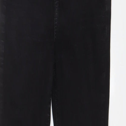 River Island Womens Black Cotton Skinny Jeans Size 10 L27 in Regular Zip