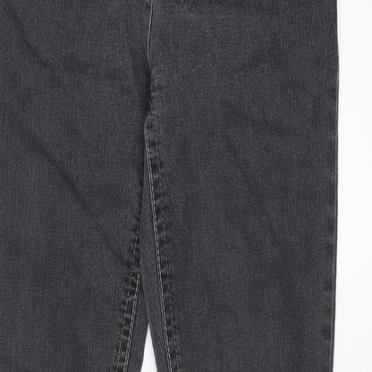Dorothy Perkins Womens Grey Cotton Skinny Jeans Size 8 L28 in Regular Zip