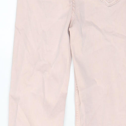 Womens UK Size 6 Marks and Spencer Slim Fit Cropped Pink Jeans