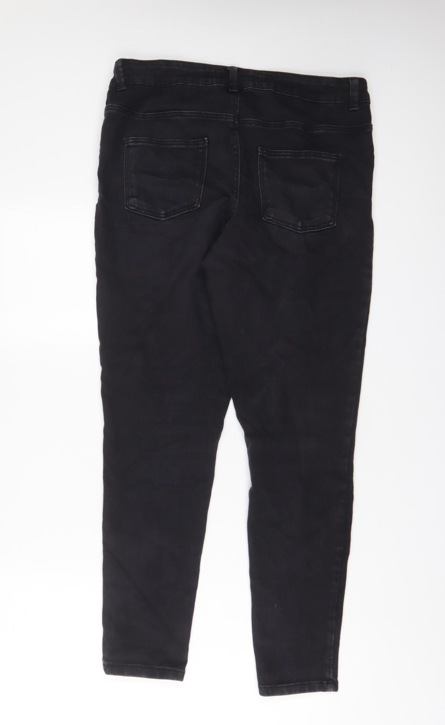 Denim & Co. Womens Black Cotton Skinny Jeans Size 14 L30 in Regular Zip