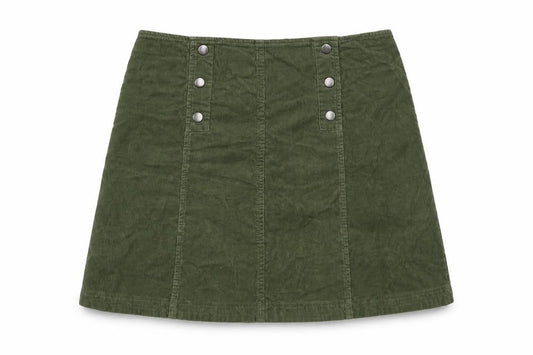 Womens UK Size L Hollister A-Line Corduroy Skirt