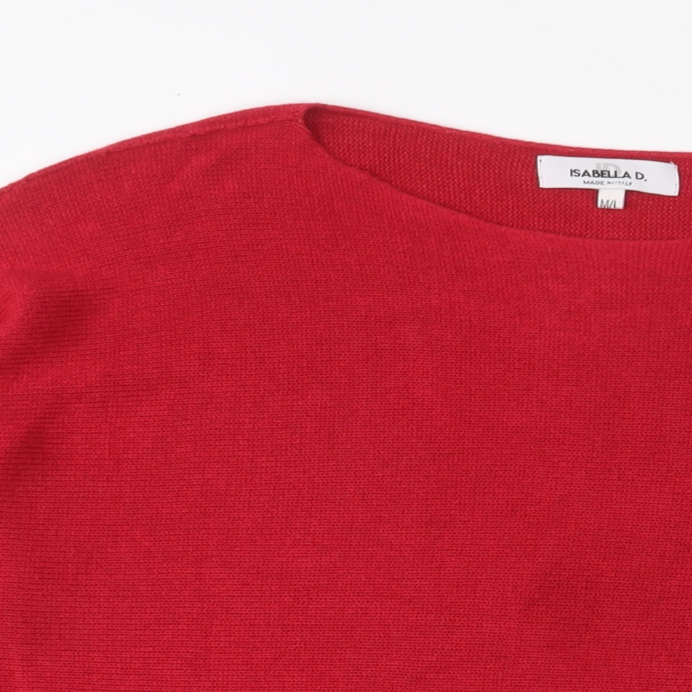 Womens UK Size M Isabella D Red Pullover Jumper