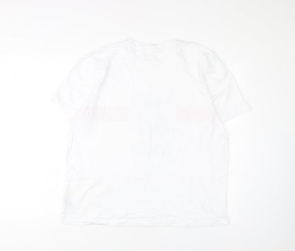 Mens UK Size L England White  T-Shirt