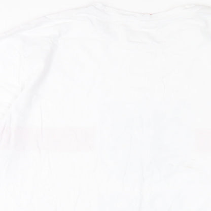 Mens UK Size L England White  T-Shirt