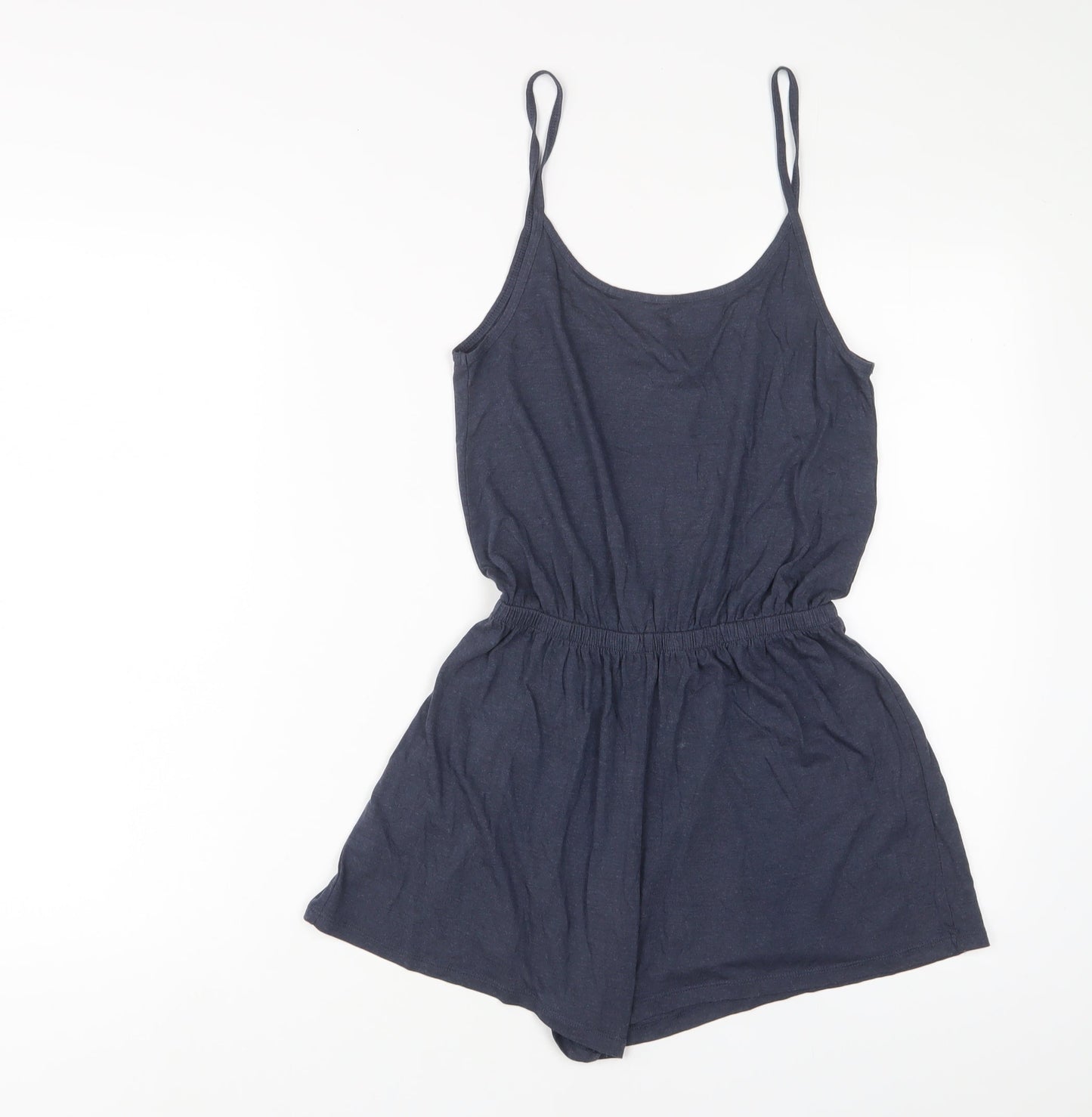 H&M Womens Blue Polyester Playsuit One-Piece Size XS Pullover