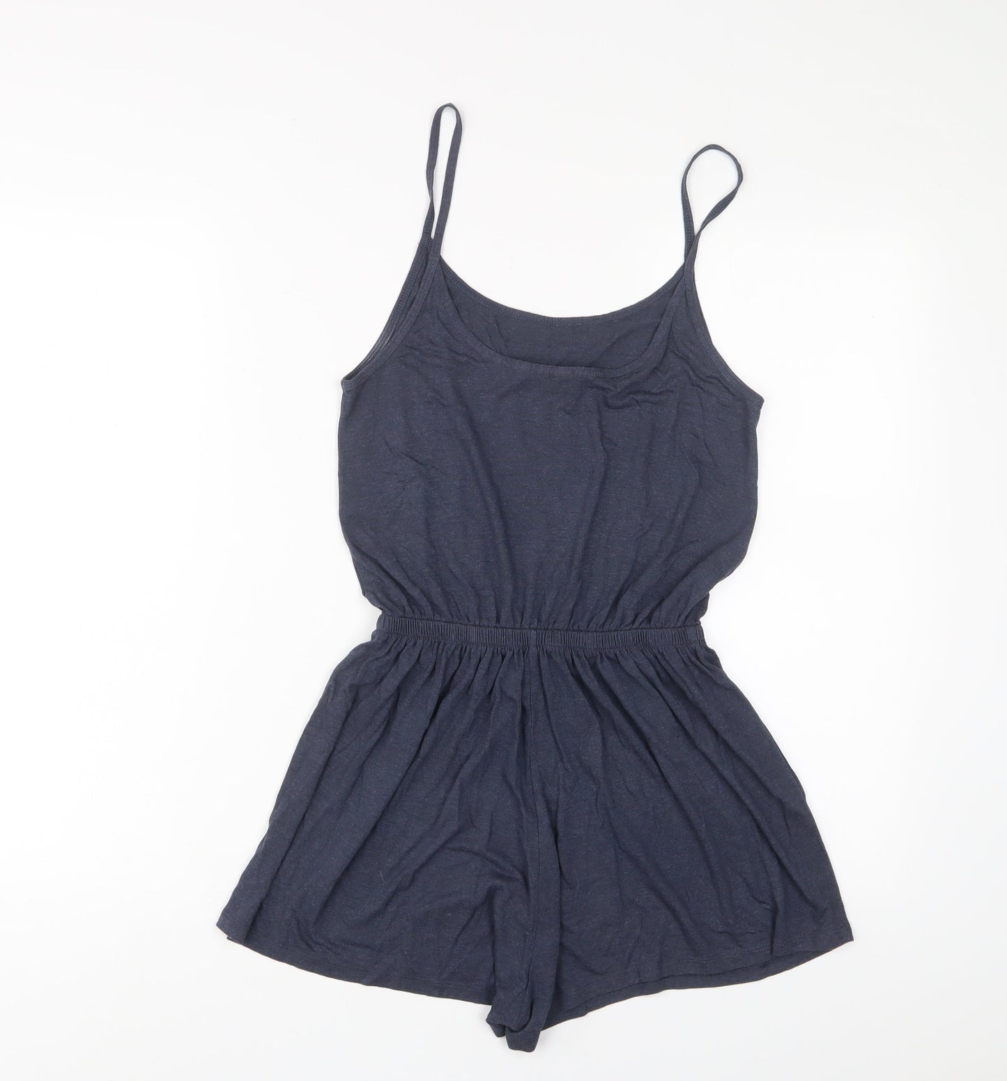 H&M Womens Blue Polyester Playsuit One-Piece Size XS Pullover
