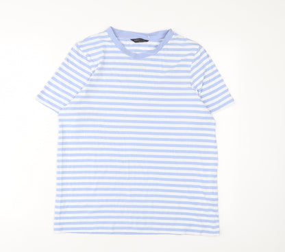 Womens UK Size 14 Marks and Spencer Blue Basic T-Shirt