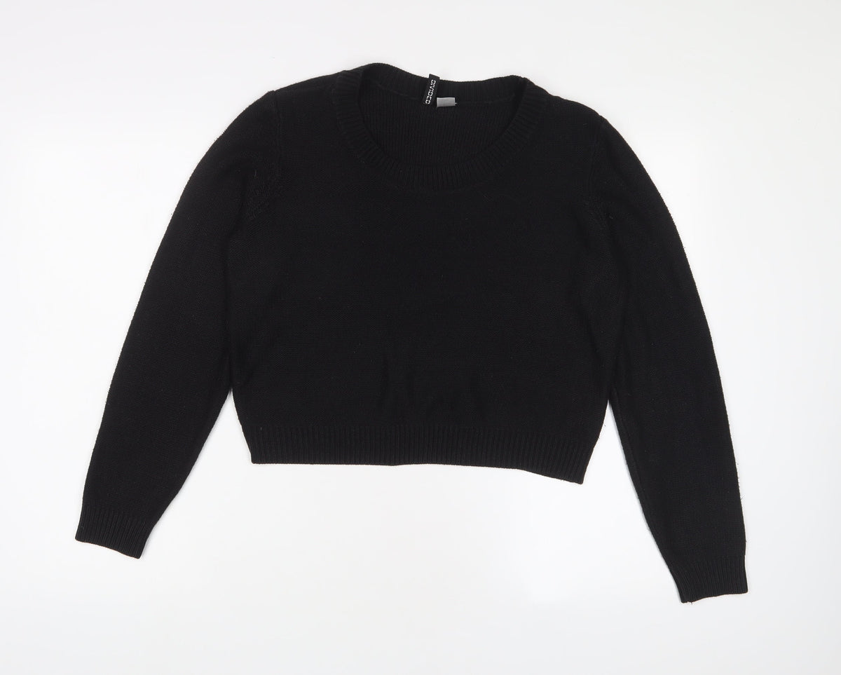 Womens UK Size 12 H&M Black Pullover Jumper