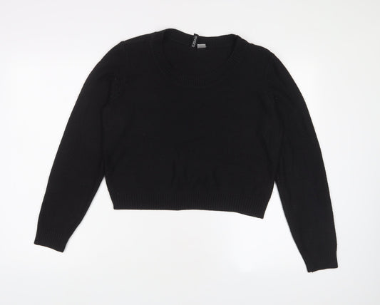 Womens UK Size 12 H&M Black Pullover Jumper