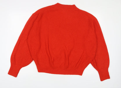 Womens UK Size M H&M Red Pullover Jumper
