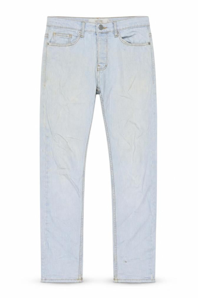 Mens UK Size 32 in Topman Regular Fit Straight Blue Jeans