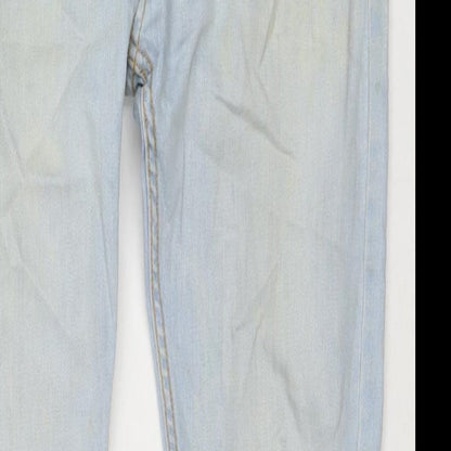 Mens UK Size 32 in Topman Regular Fit Straight Blue Jeans