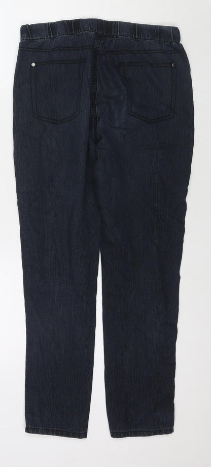 Denim & Co. Womens Blue Cotton Jegging Jeans Size 12 L27 in Regular