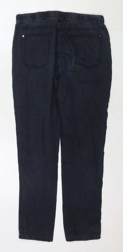 Denim & Co. Womens Blue Cotton Jegging Jeans Size 12 L27 in Regular