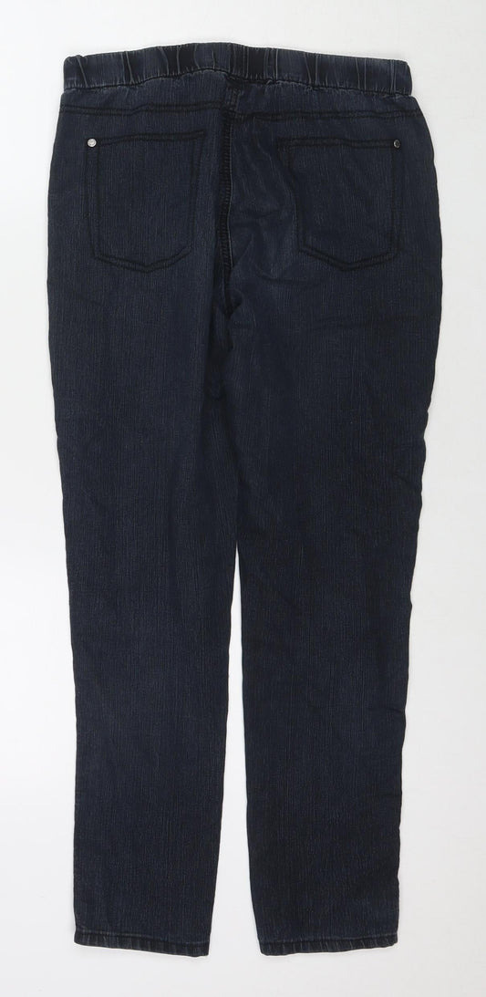 Denim & Co. Womens Blue Cotton Jegging Jeans Size 12 L27 in Regular