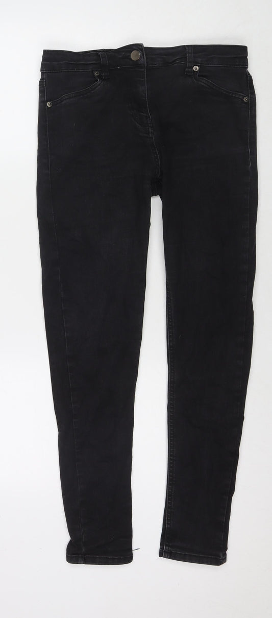 Oasis Womens Black Cotton Skinny Jeans Size 12 L29 in Regular Zip