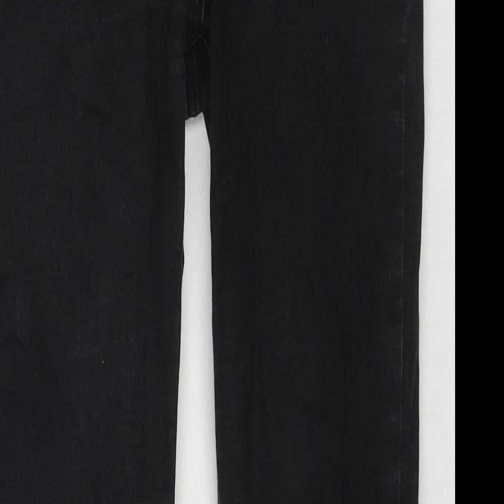 Oasis Womens Black Cotton Skinny Jeans Size 12 L29 in Regular Zip