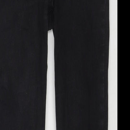 Oasis Womens Black Cotton Skinny Jeans Size 12 L29 in Regular Zip