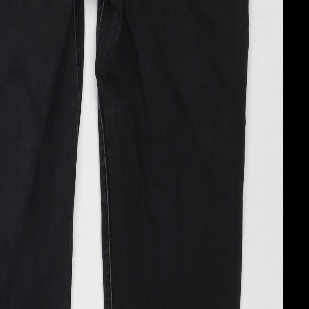 Oasis Womens Black Cotton Skinny Jeans Size 12 L29 in Regular Zip