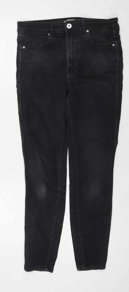 Womens UK Size M H&M Regular Fit Skinny Black Jeans