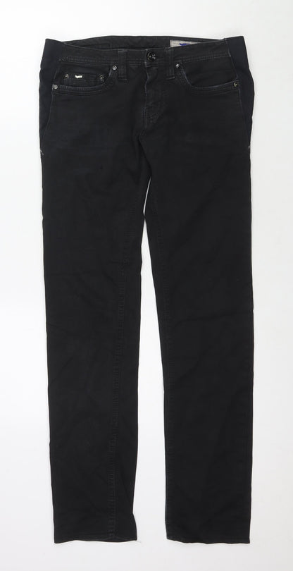GAS Mens Black Cotton Skinny Jeans Size 34 in L31 in Regular Zip