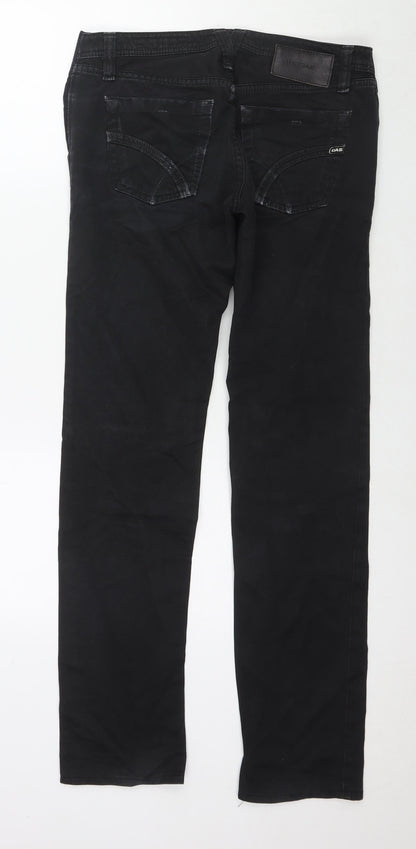 GAS Mens Black Cotton Skinny Jeans Size 34 in L31 in Regular Zip