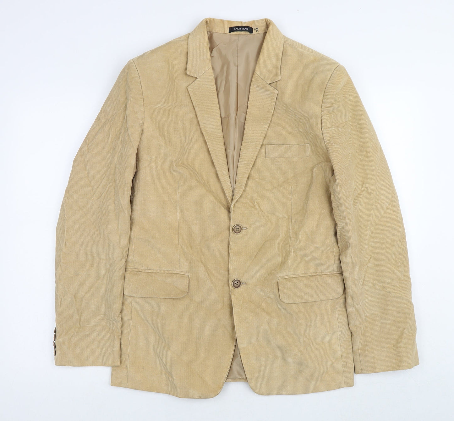 Knight Hood Mens Brown Cotton Jacket Suit Jacket Size S Regular