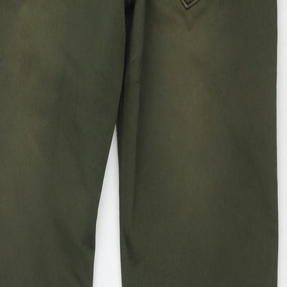 One Hectar Womens Green Cotton Straight Jeans Size 36 in L32 in Regular Zip