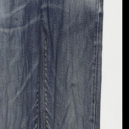 ASOS Mens Blue Cotton Skinny Jeans Size 28 in L31 in Regular Zip