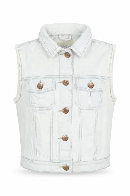 Womens UK Size 6 Denim & Co. Blue Gilet