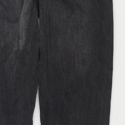 A-Frame Mens Black Cotton Straight Jeans Size 38 in L27 in Regular Zip