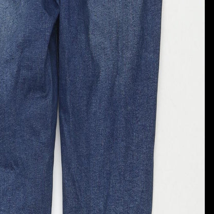 Topshop Womens Blue Cotton Skinny Jeans Size 28 in L32 in Regular Zip