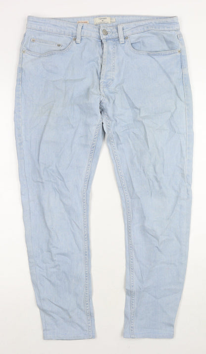 Mens UK Size 32 in Topman Slim Fit Skinny Blue Jeans