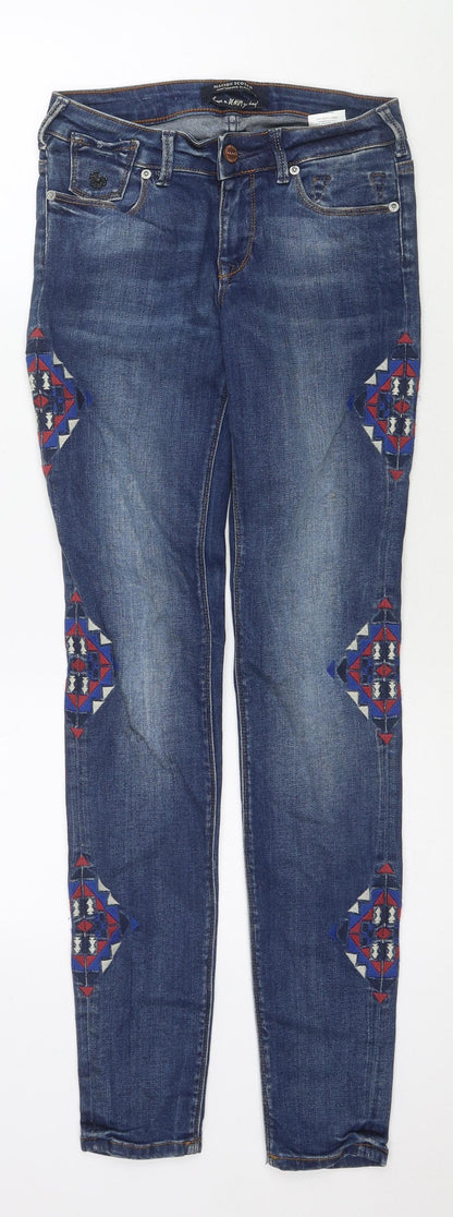 Womens UK Size 25 in Maison Scotch Regular Fit Skinny Blue Jeans
