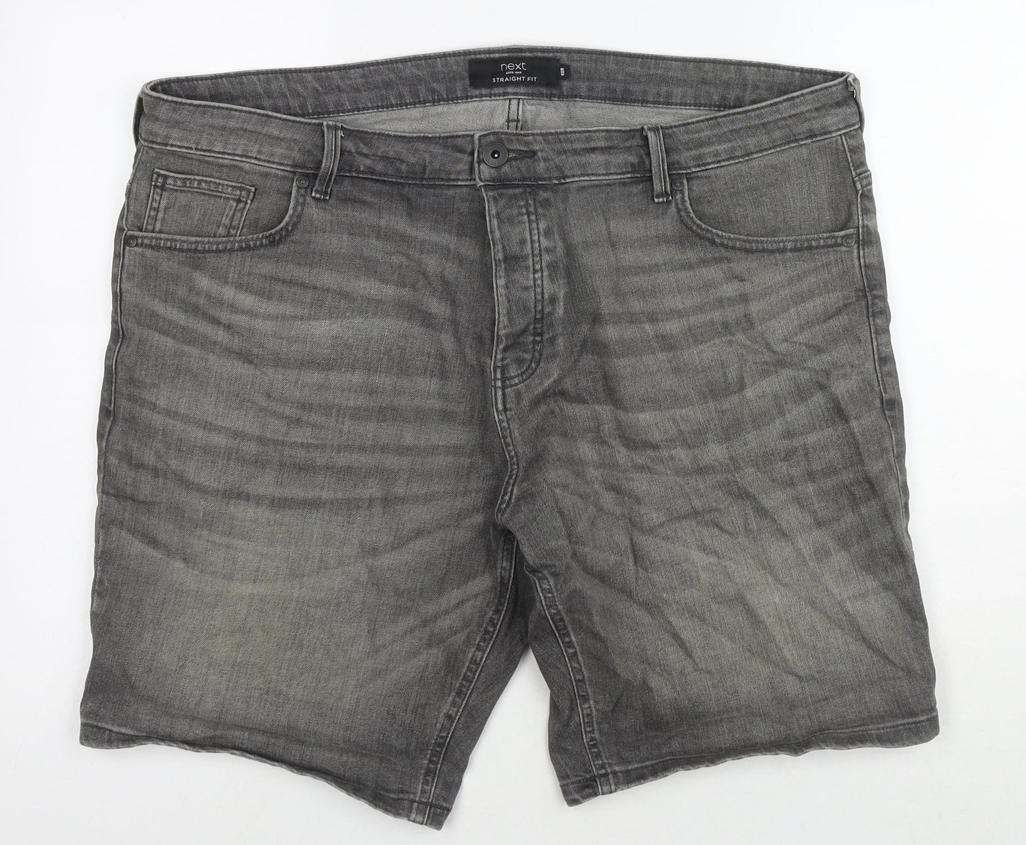 NEXT Mens Grey Cotton Bermuda Shorts Size 40 in L10 in Regular Zip