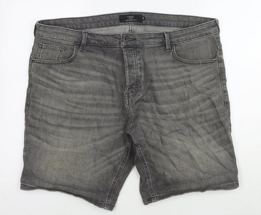 NEXT Mens Grey Cotton Bermuda Shorts Size 40 in L10 in Regular Zip