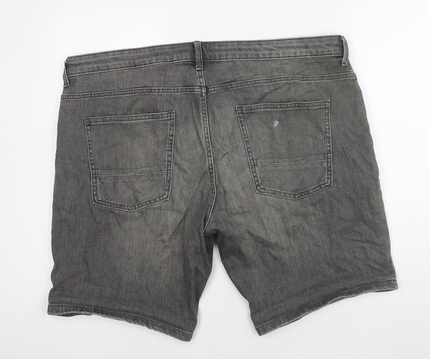 NEXT Mens Grey Cotton Bermuda Shorts Size 40 in L10 in Regular Zip