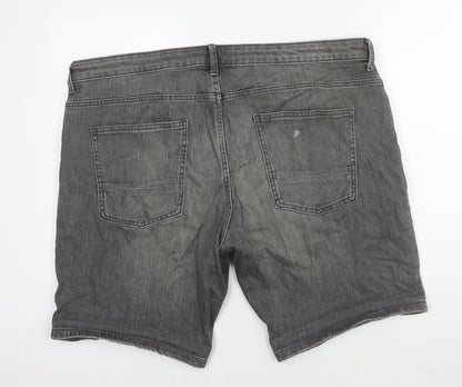 NEXT Mens Grey Cotton Bermuda Shorts Size 40 in L10 in Regular Zip